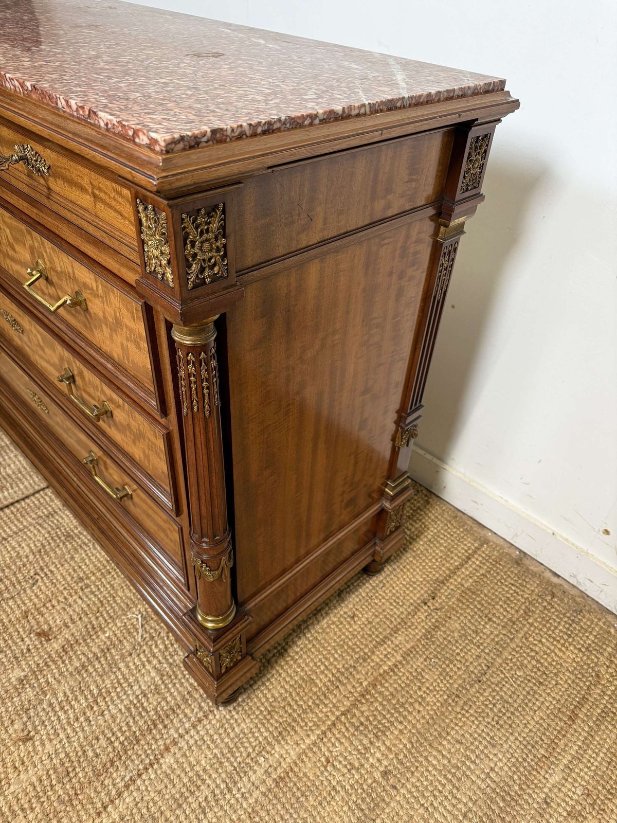 photo vinterior 19th Century Mahogany Commode / Chest Of Drawers “ Mon Krieger “