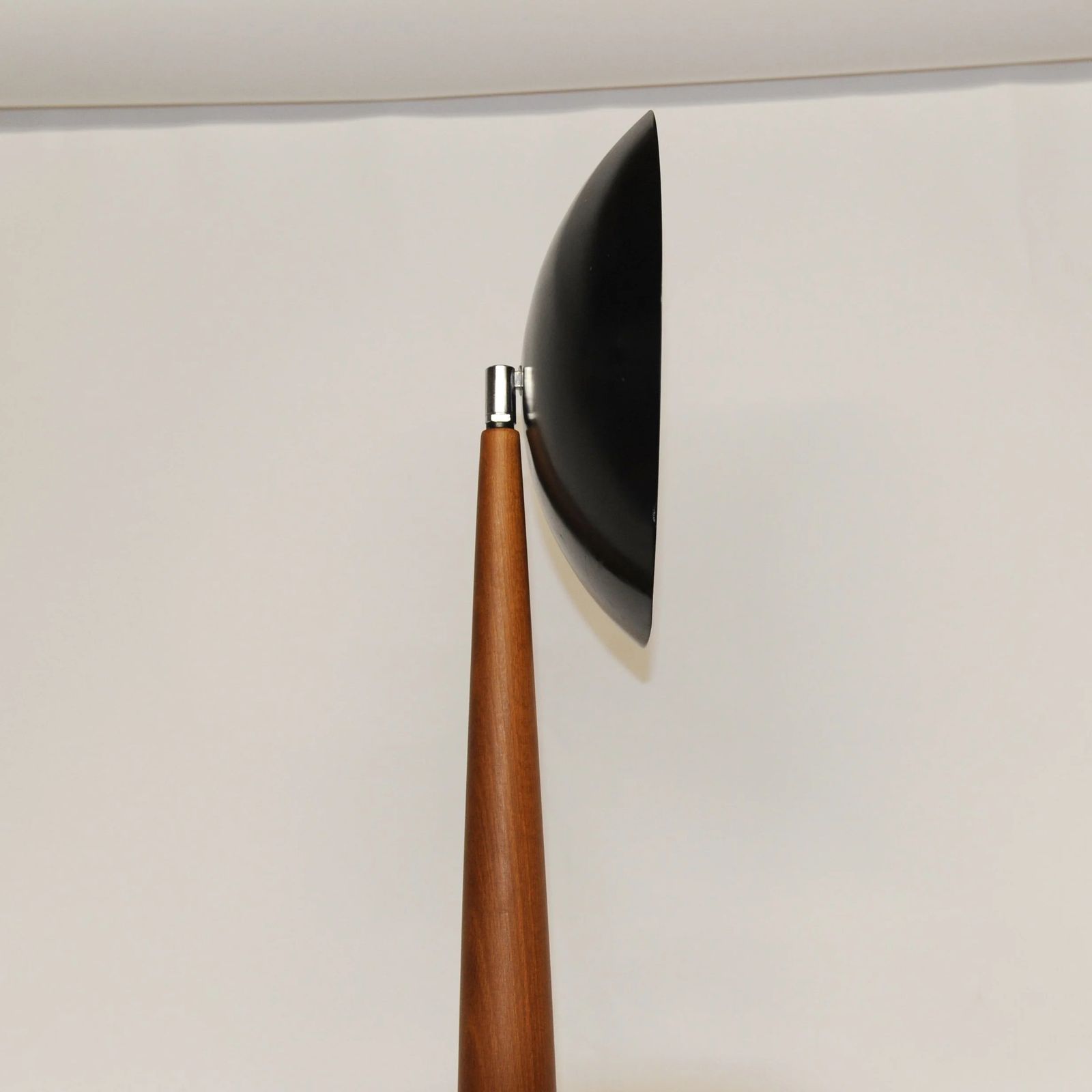 Wooden Floor Lamp With Black Tilted Uplight, 1990s photo furniture