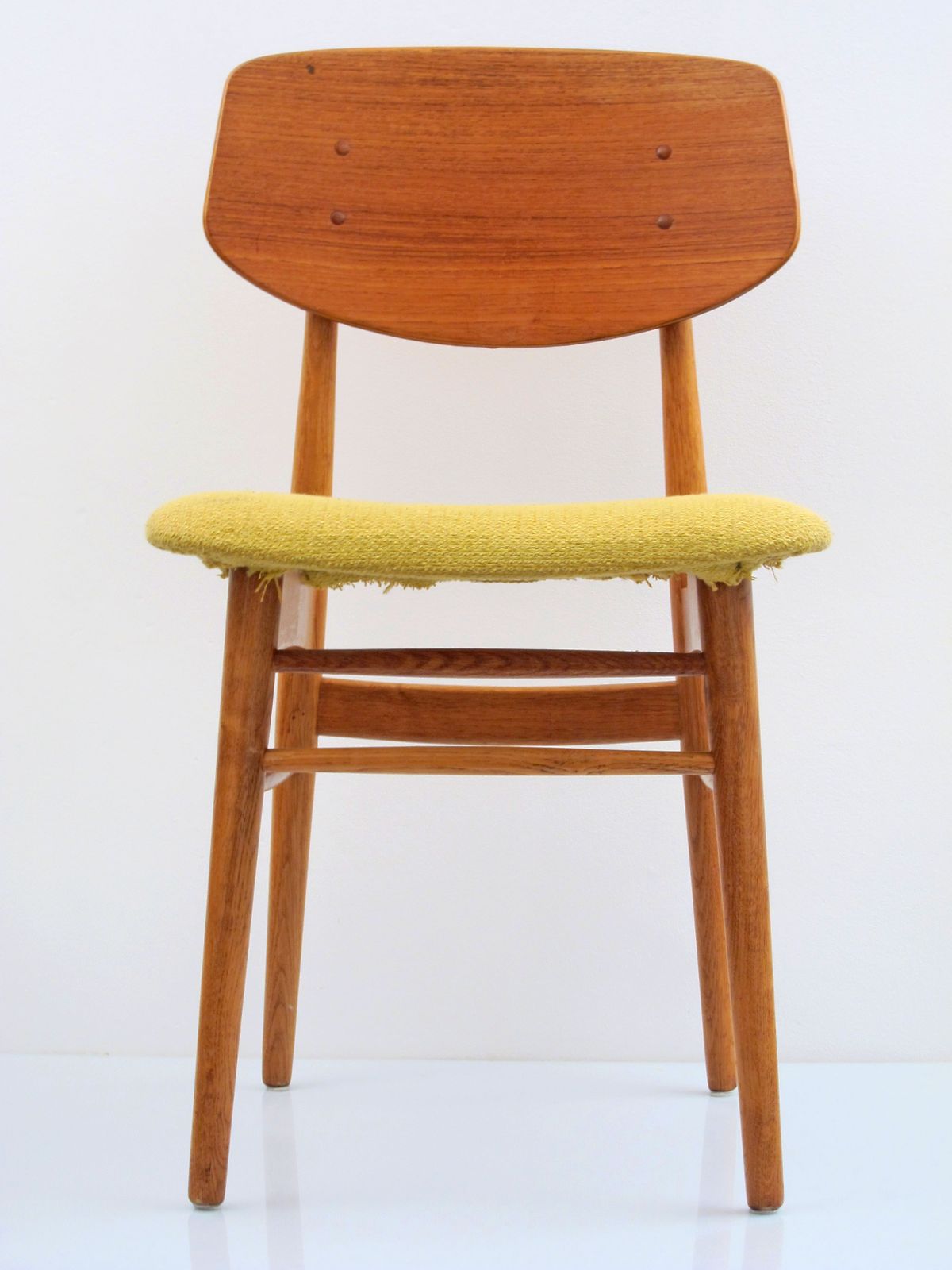 Danish 1950s Torben Strandgaard Upholstered Wooden Chair – Sculptural Mid Century Design photo furniture