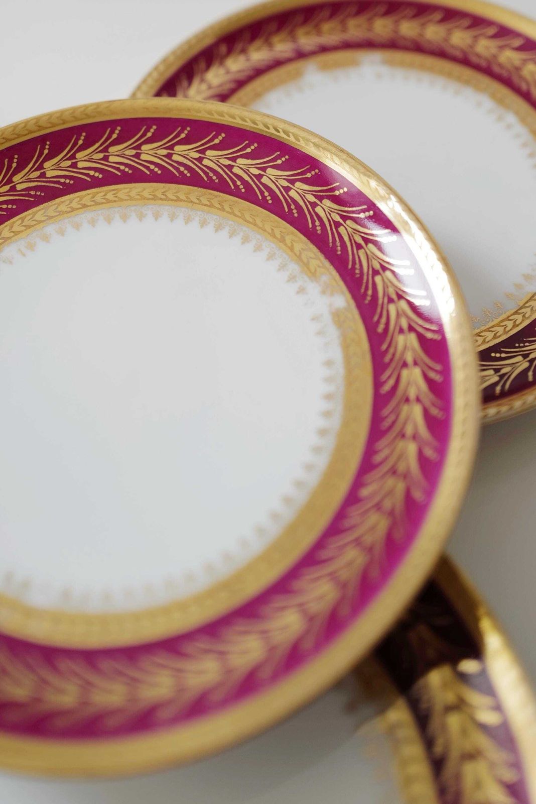 Set Of 4 Limoges Porcelain Dessert Plates. Thanksgiving Gift @ Medowski Paris photo furniture
