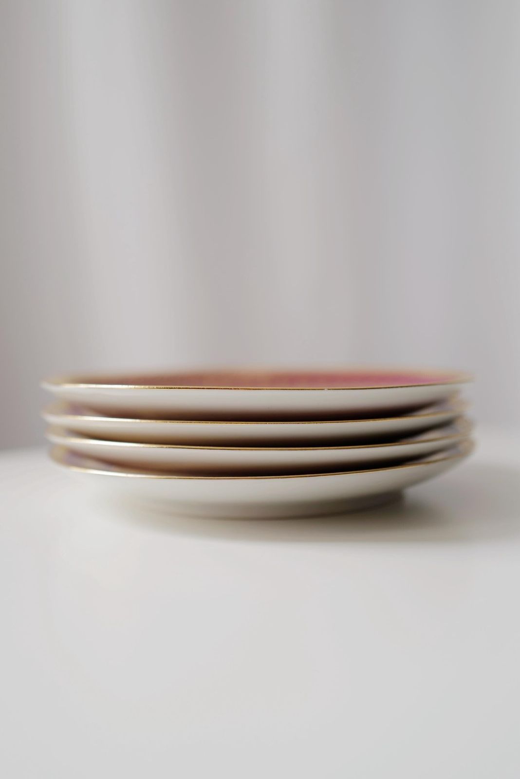 Set Of 4 Limoges Porcelain Dessert Plates. Thanksgiving Gift @ Medowski Paris photo for sale