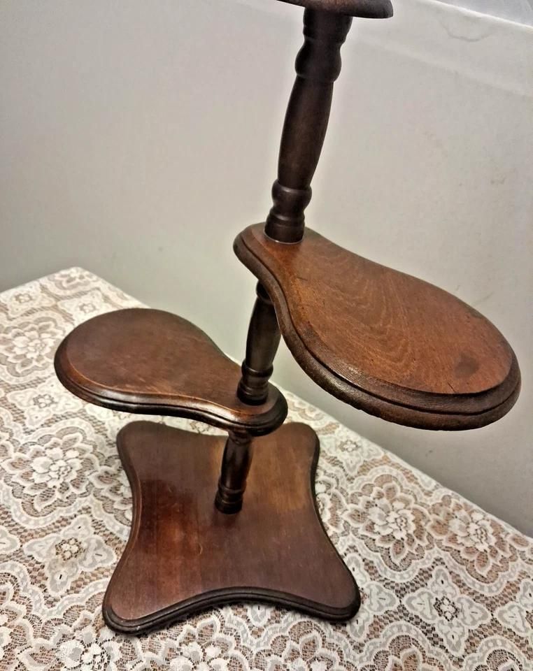 Vintage 4 Tier Adjustable Plant Stand Whatnot photo for sale