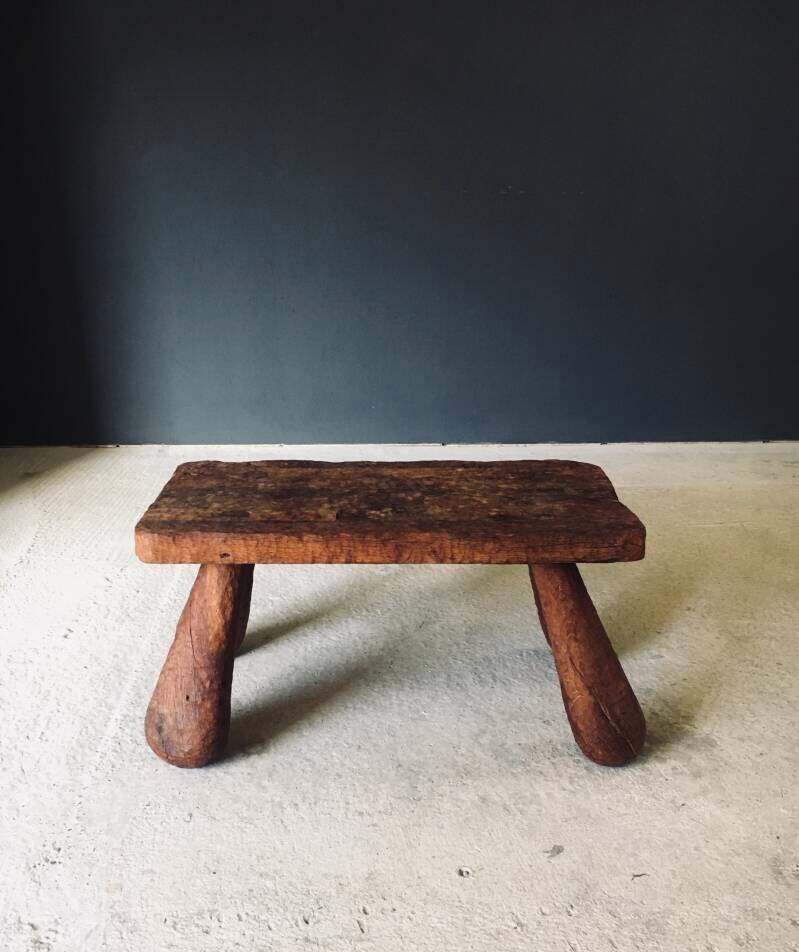 Brutalistisch Handgesneden Eiken Salontafel, België, Ca. Jaren 1960 photo 1100.0