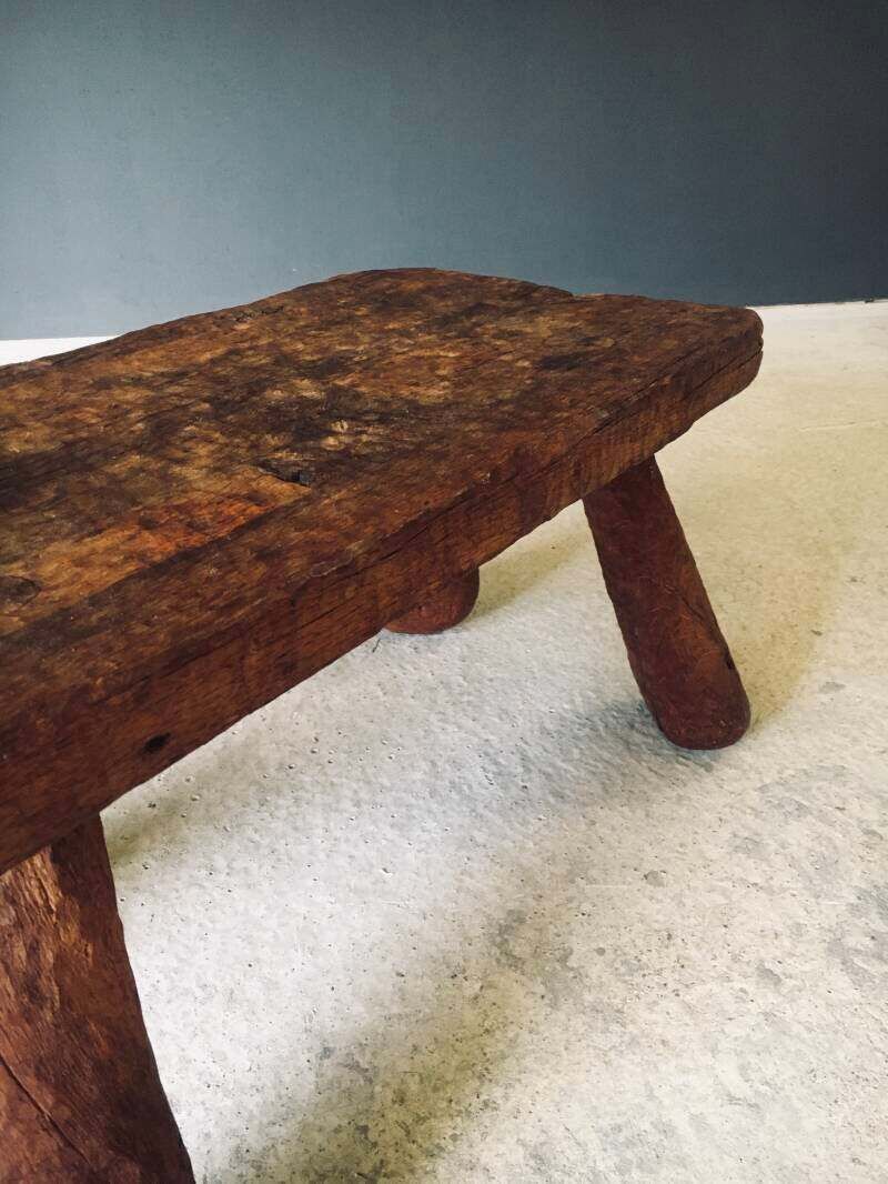 Meubels Brutalistisch Handgesneden Eiken Salontafel, België, Ca. Jaren 1960 photo