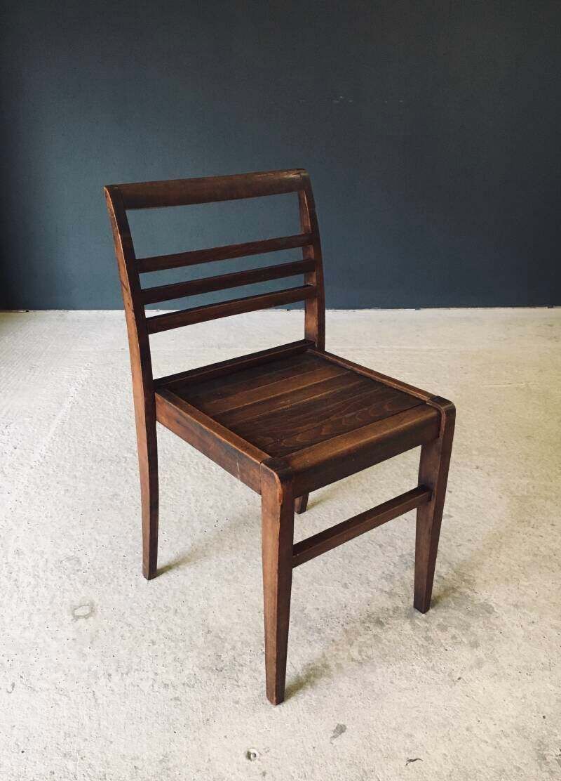 Reconstruction Design Dining Chair By Rene Gabriel, France 1940's photo for sale