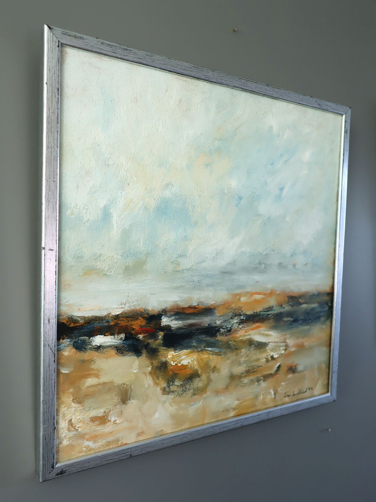 Golden Drift Oil Painting, 1990s photo for sale
