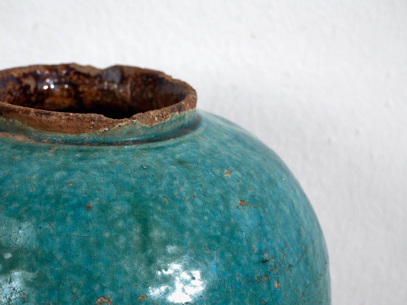 Antique Turquoise Green Vase (C.1820) #30 photo furniture