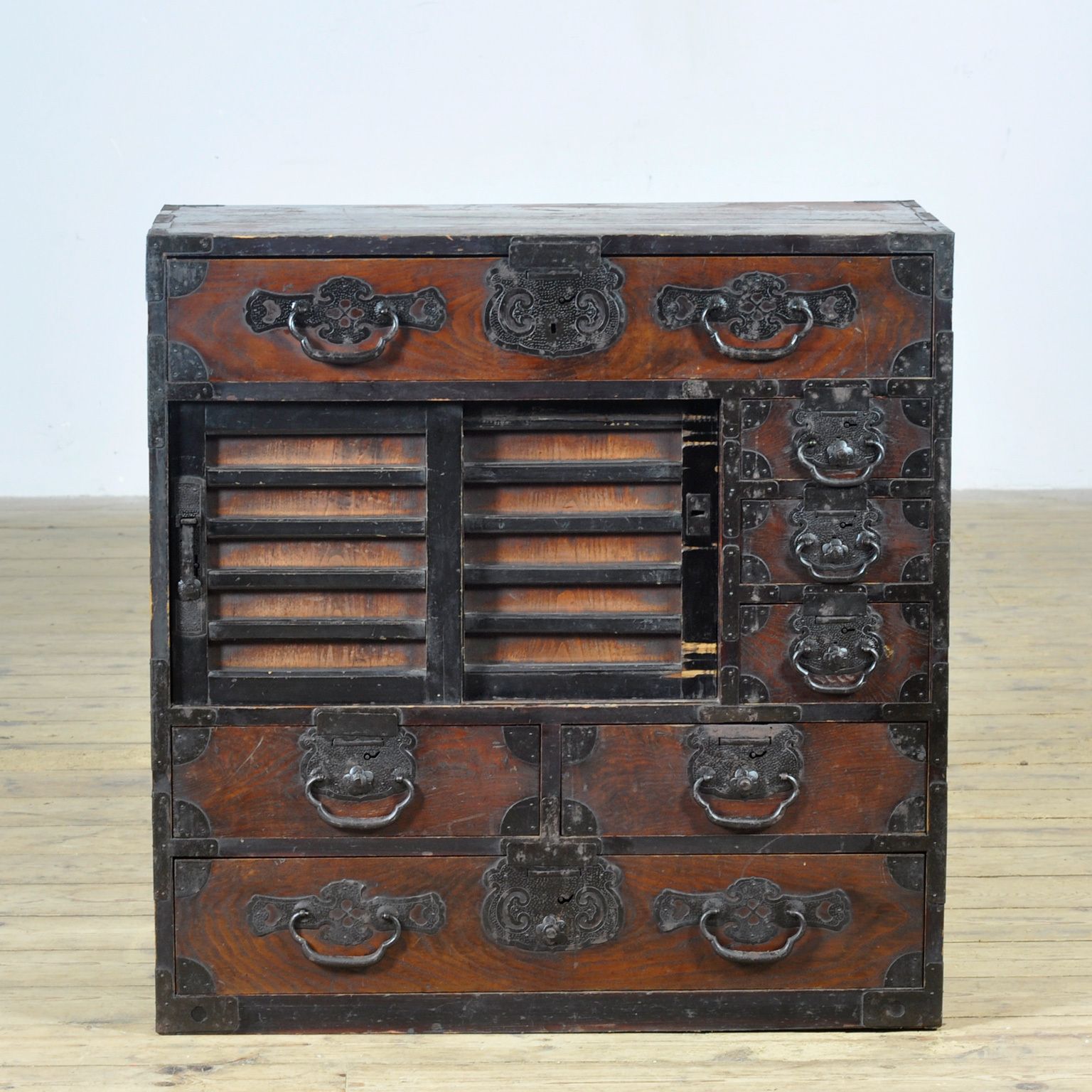 Japanese Tansu Chest Of Drawers, Circa 1890 photo furniture