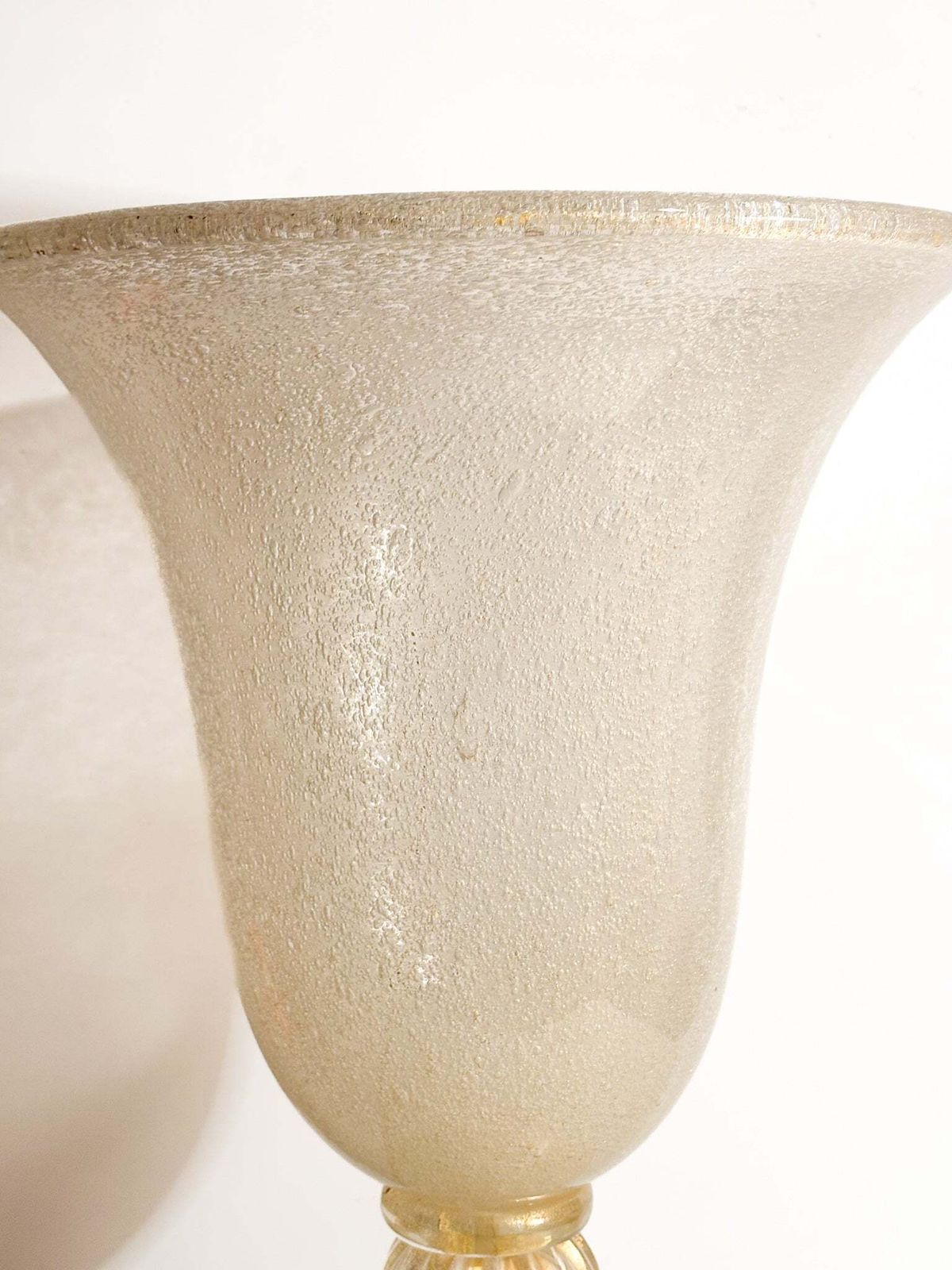 Pulegoso Golden Murano Glass Vase From The 1950s photo furniture