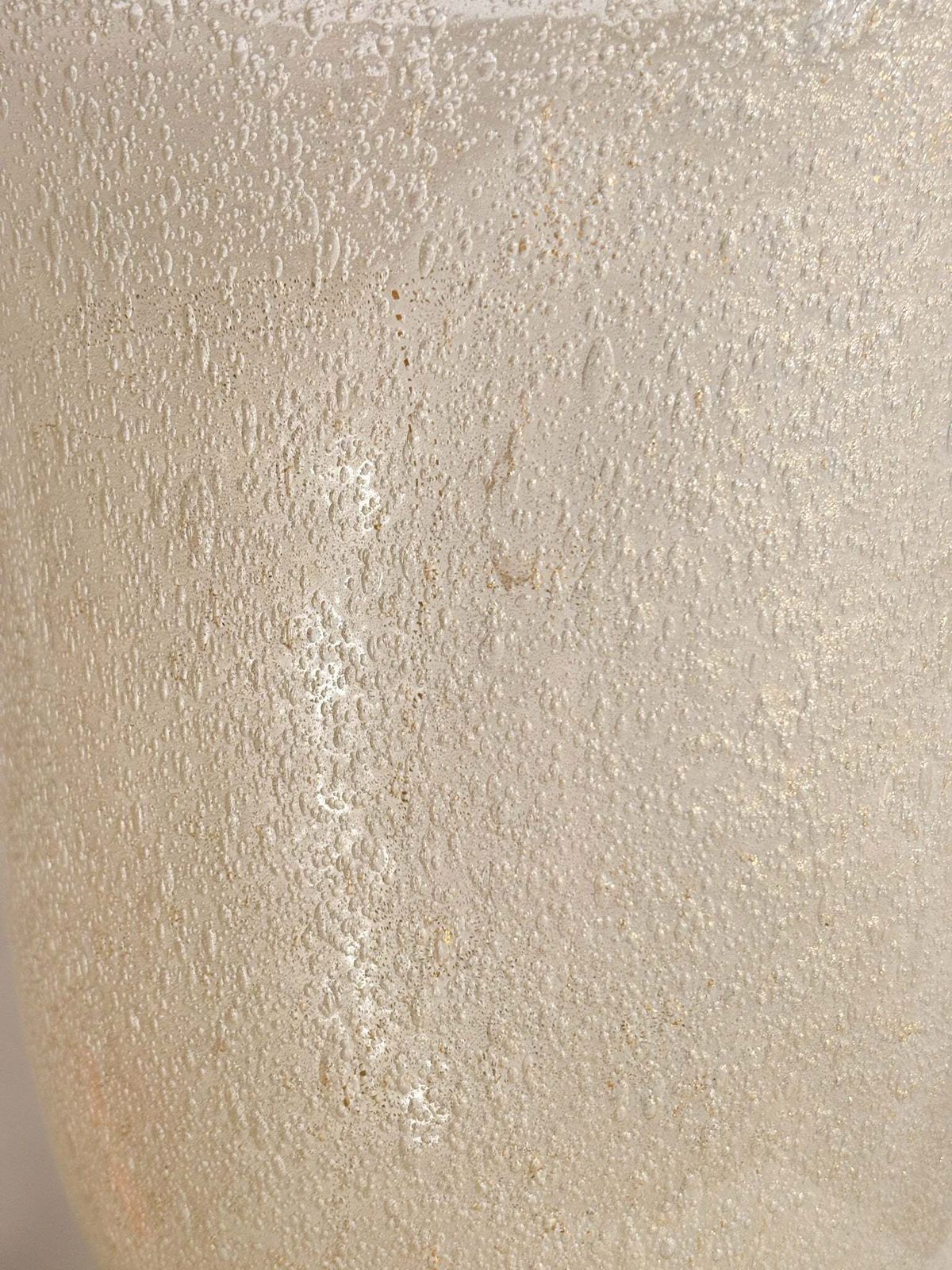 photo for sale Pulegoso Golden Murano Glass Vase From The 1950s
