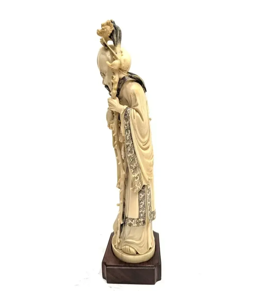 19th Century Ivory Statuette Of A Bearded Old Man photo 1309.0