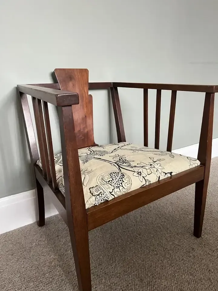 Antique Arts And Crafts Upholstered Chair photo for sale
