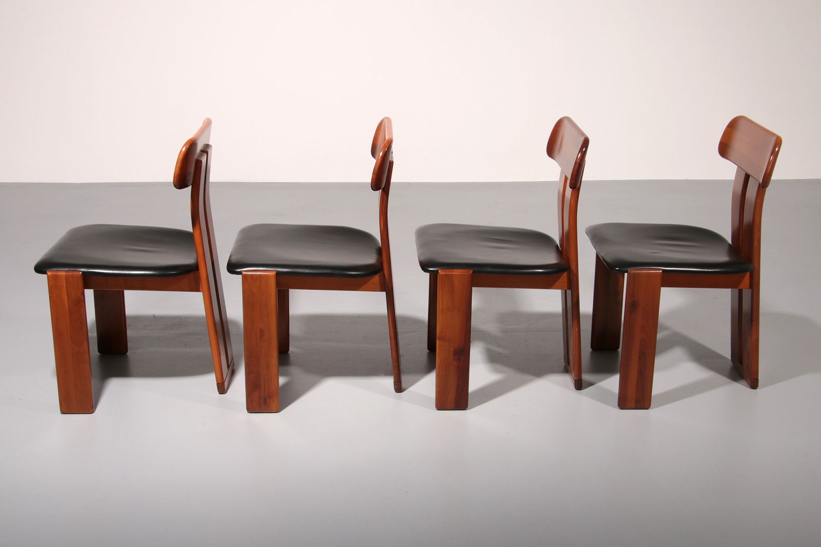 Mario Marenco Walnut Sapporo Dining Chairs For Mobilgirgi, 1970s photo 8500.0