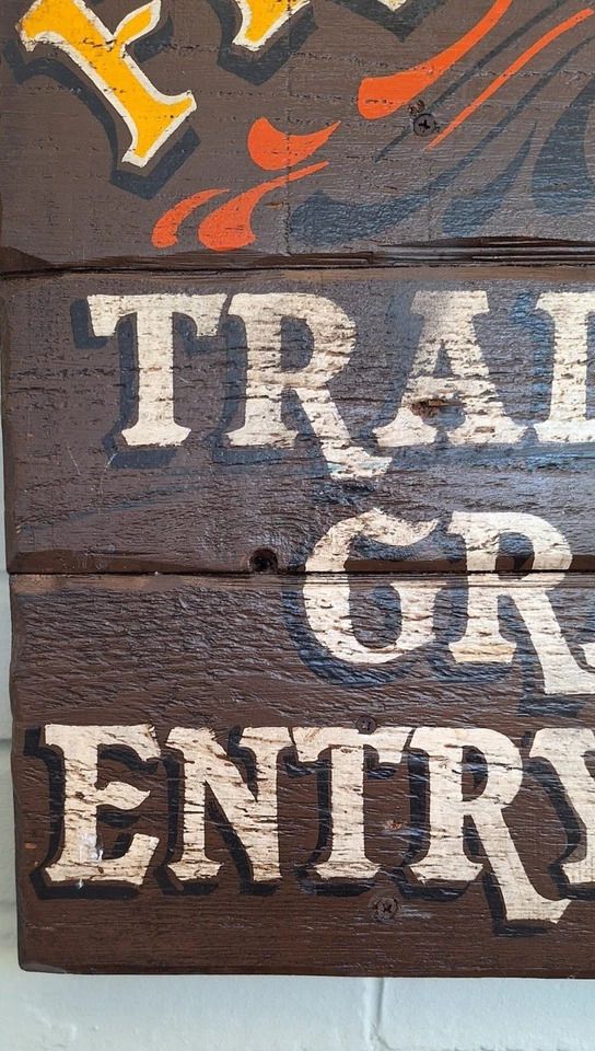 Large Vintage Hand Painted Sign Tradesmen To Be Granted Easier Access All Areas photo Home Decor