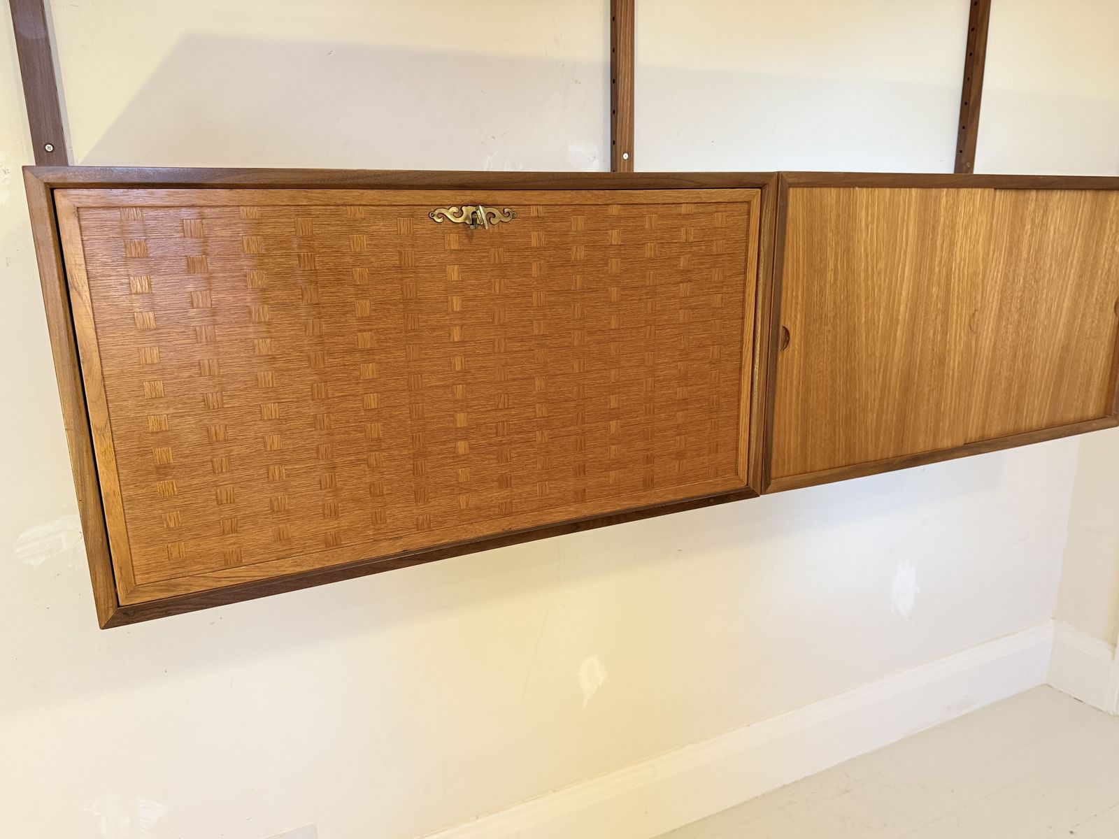 photo buy Two Bay Mid Century Danish Wall System By Poul Cadovius