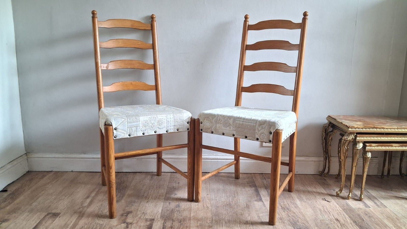 photo buy Delightful Pair Of Ercol Elm Ladderback  Dining /Kitchen /Bedroom Chairs