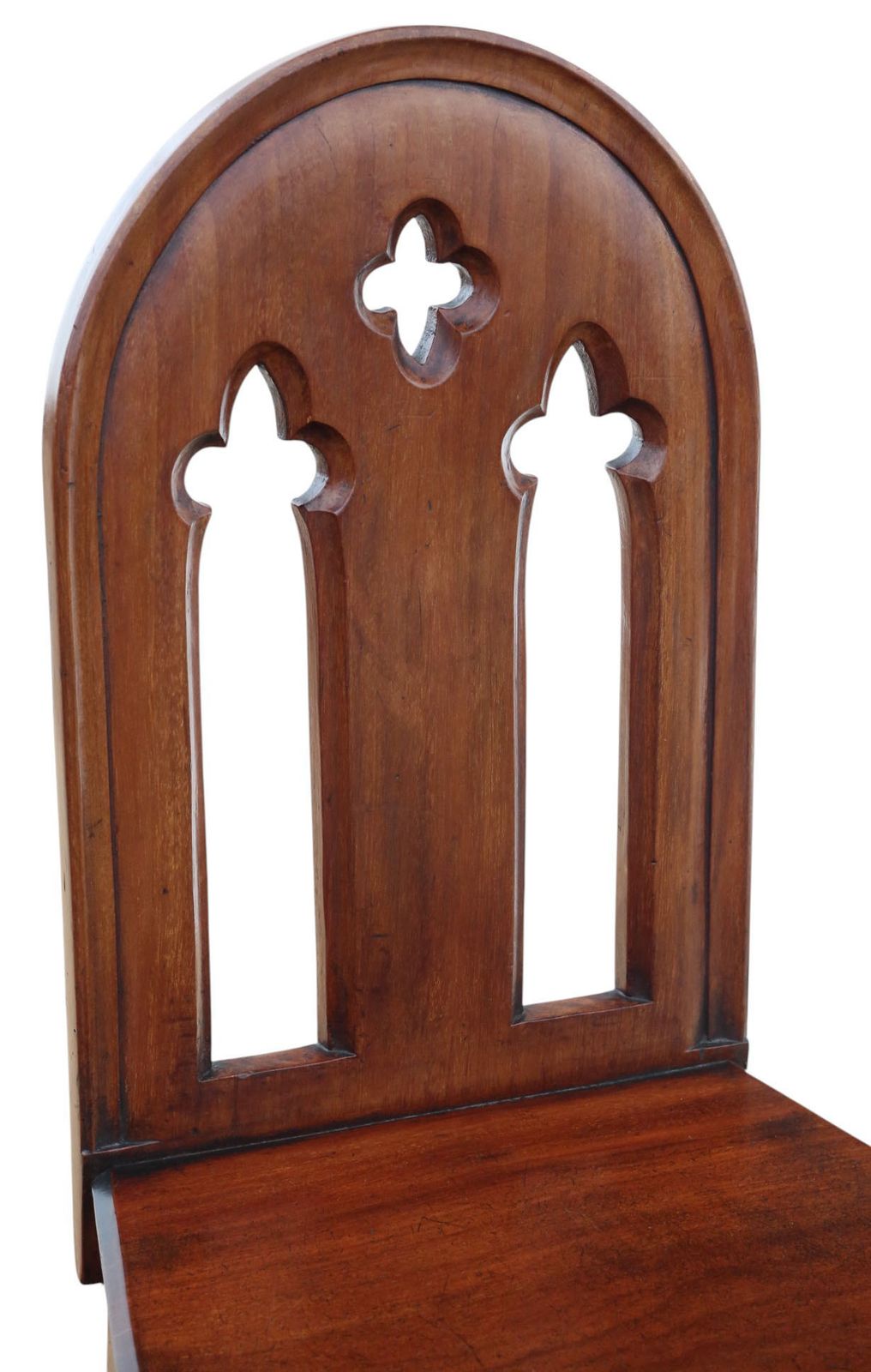 Antique 19th Century Pair Of Mahogany Gothic Hall Chairs – Fine Quality Side Chairs photo Furniture