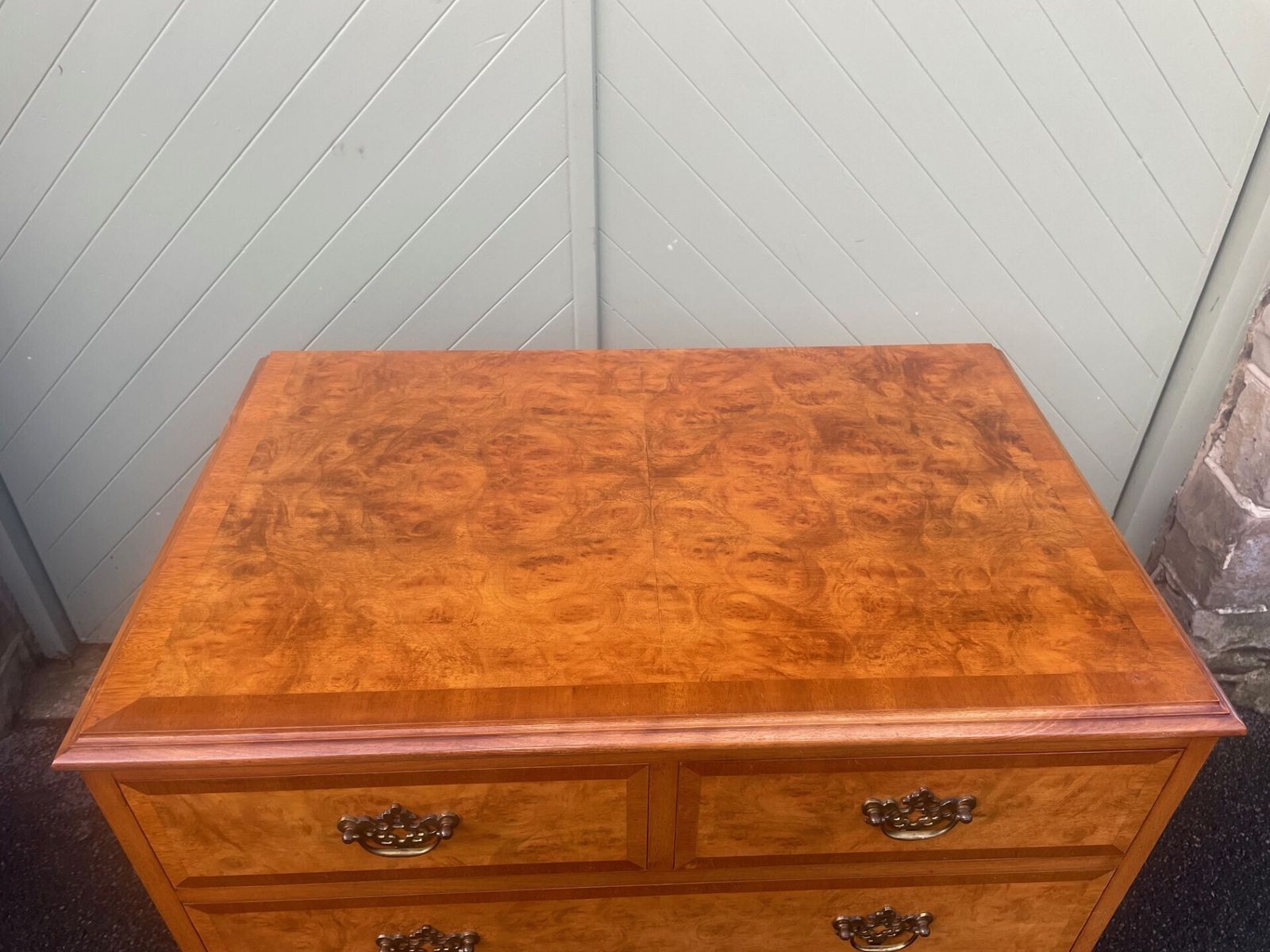 Quality Burr Walnut Chest Of Drawers photo for sale