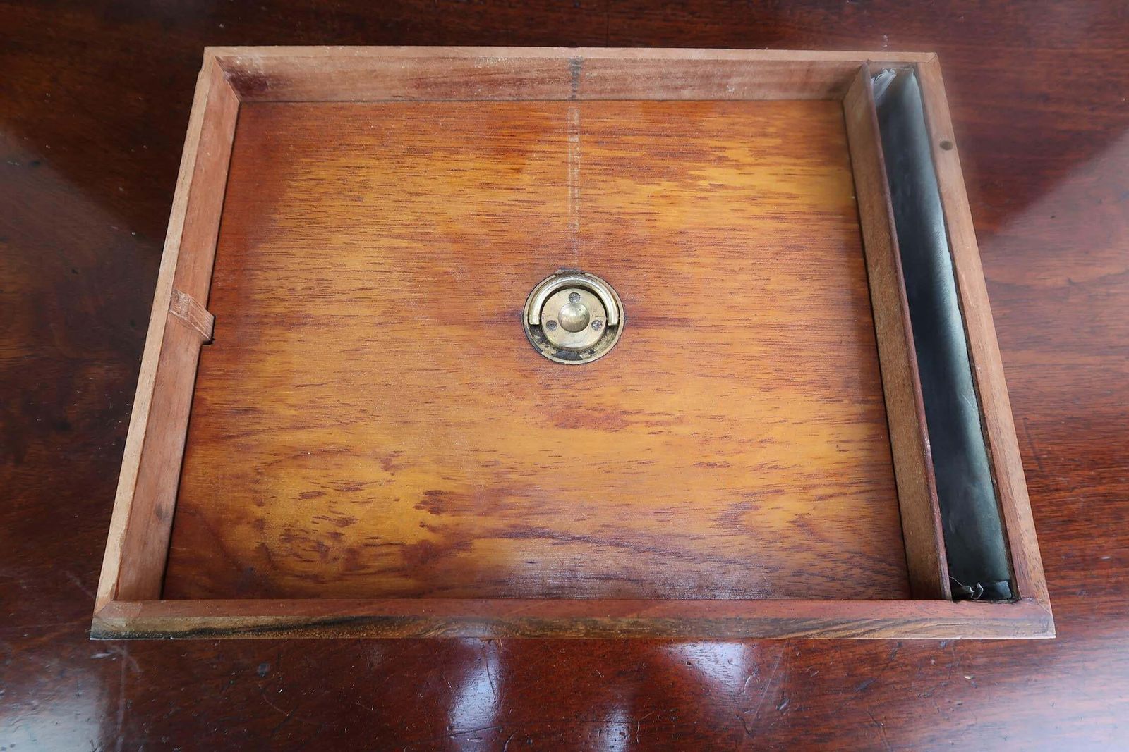 photo vinterior Antique Walnut Letter Box And Copying Press By Mordan. English Dated 1856