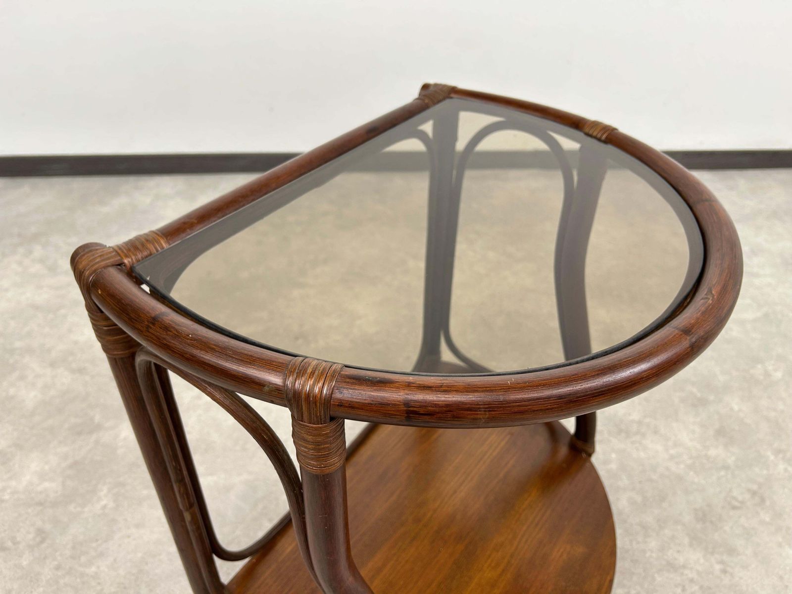 Mid Century Modern Bamboo Side Table By Gervasoni photo vinterior