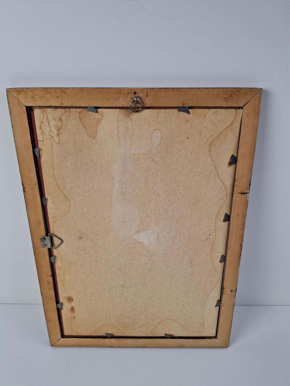 1960s Czechoslovak Mid Century Wooden Mirror With Graphic Frame Detail photo vintage
