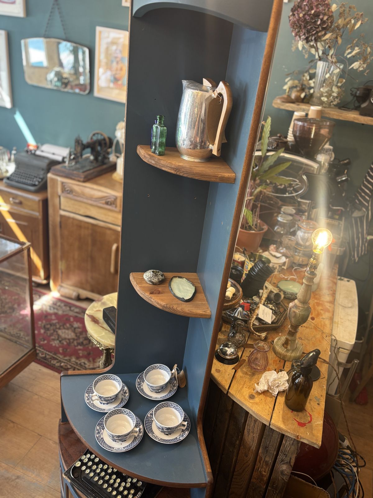 Mid Century Teak Nathan Tall Corner Cabinet photo for sale