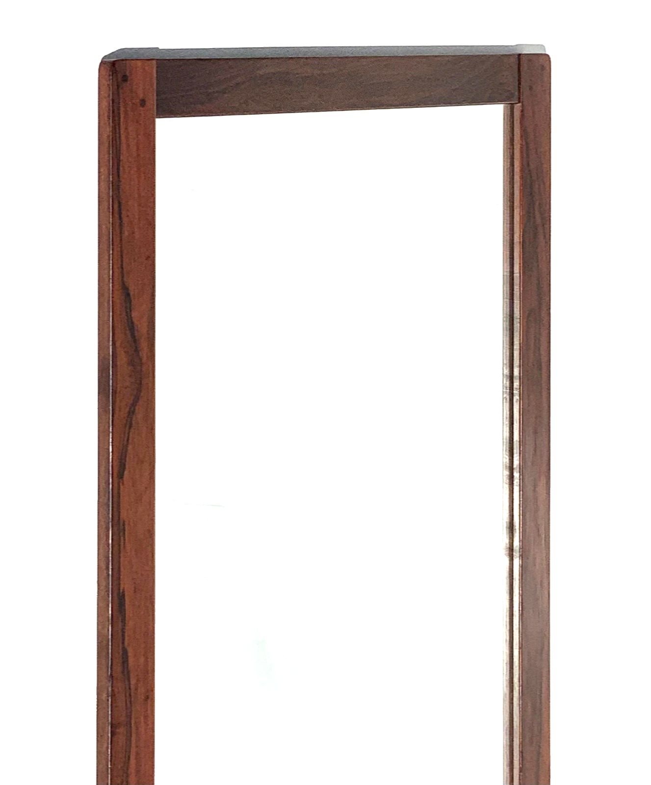 Vintage Dark Wood Wall Mirror "Miljo"  Ab Nybrofabriken, Sweden  1950s photo buy
