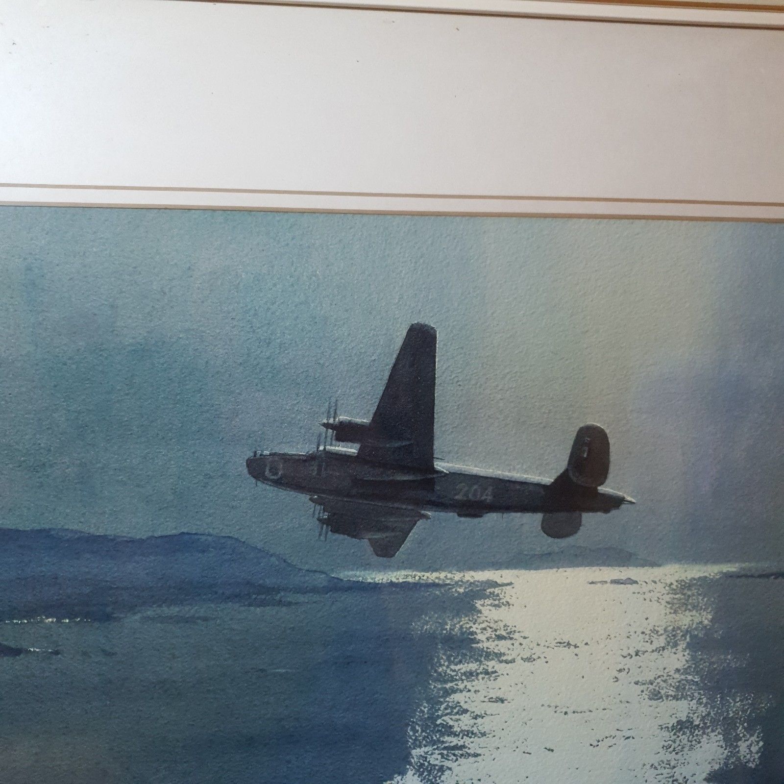 Denis Pannett Original Watercolour Lb 30 Liberator Mk.II? L73cm Raf Aviation photo 700.0