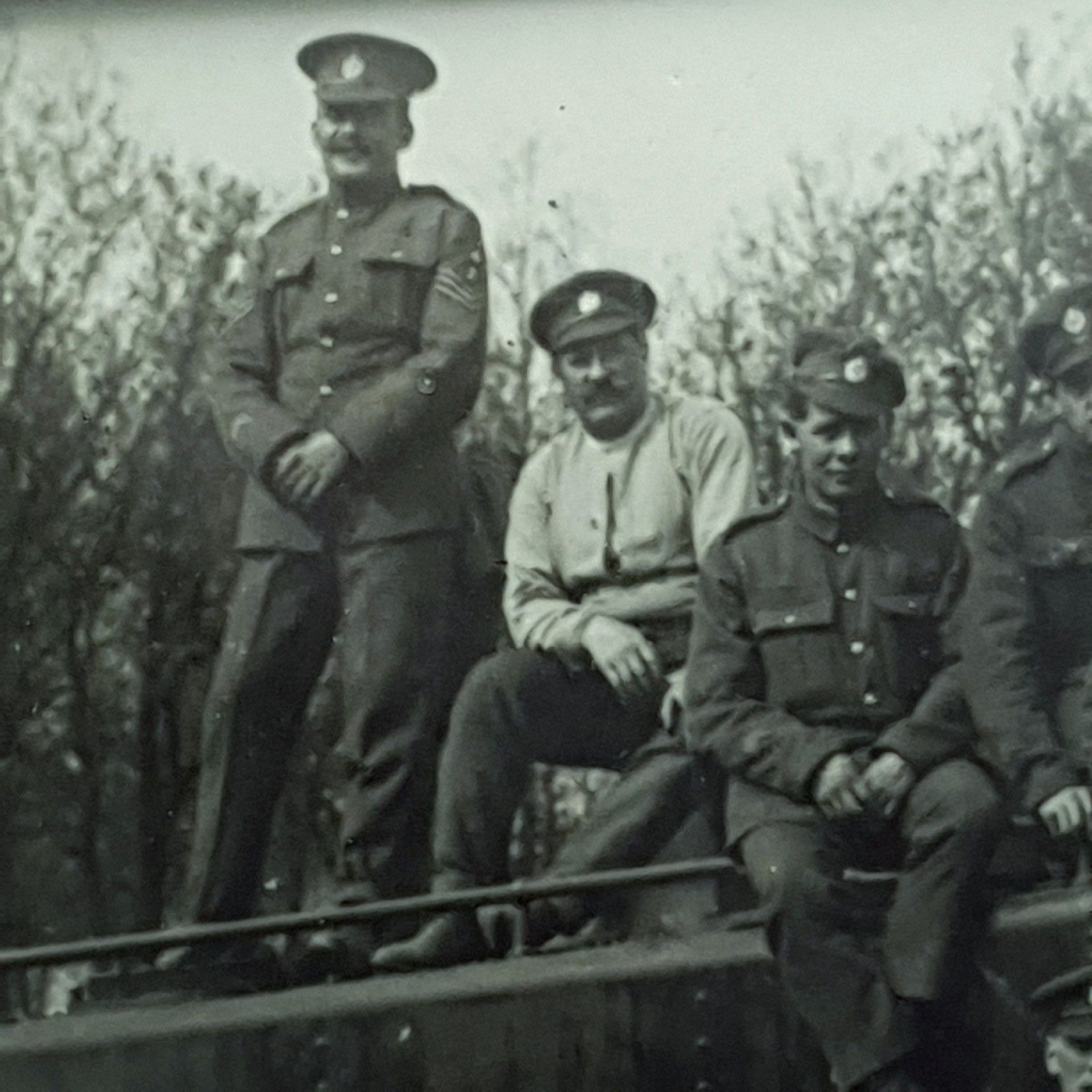 Wwi Photo 8th Battalion Soldiers Possibly Post Office Rifles Framed Antique 1915 photo 200.0