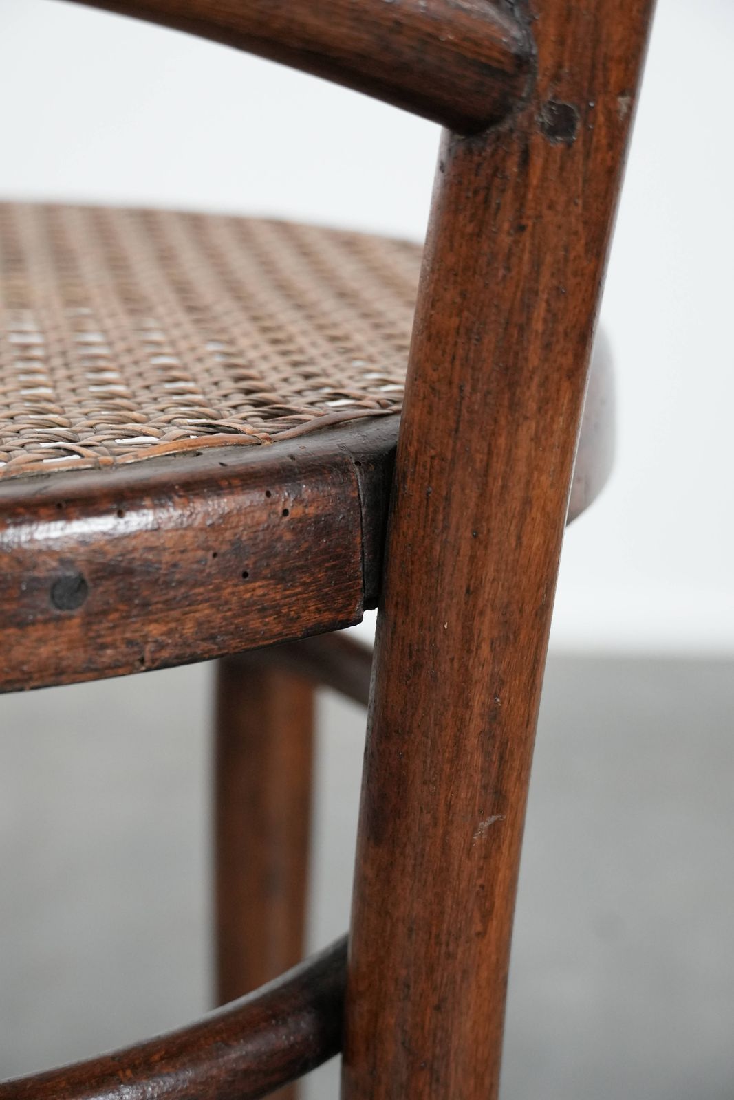 467.0 Nice Set Of 2 Wooden Vintage Bistro Chairs Jacob & Josef Kohn Wien With A Wicker Seat photo