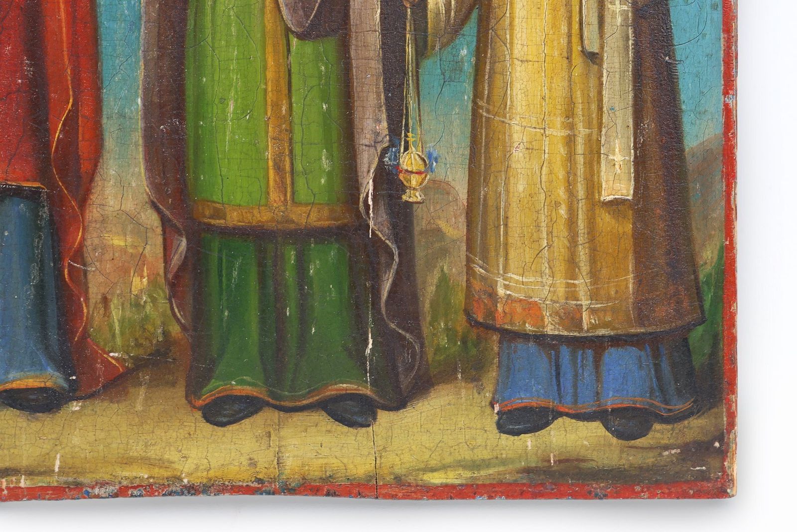 Icon Of The Patron Saints Of The Holy Matrimony, 19th Century, Paint & Gilt On Wood photo 1155.0