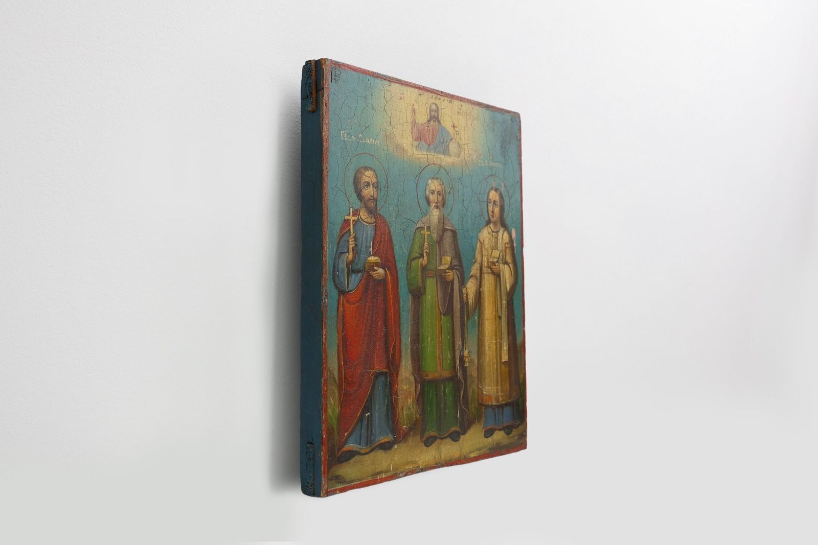 Icon Of The Patron Saints Of The Holy Matrimony, 19th Century, Paint & Gilt On Wood photo buy