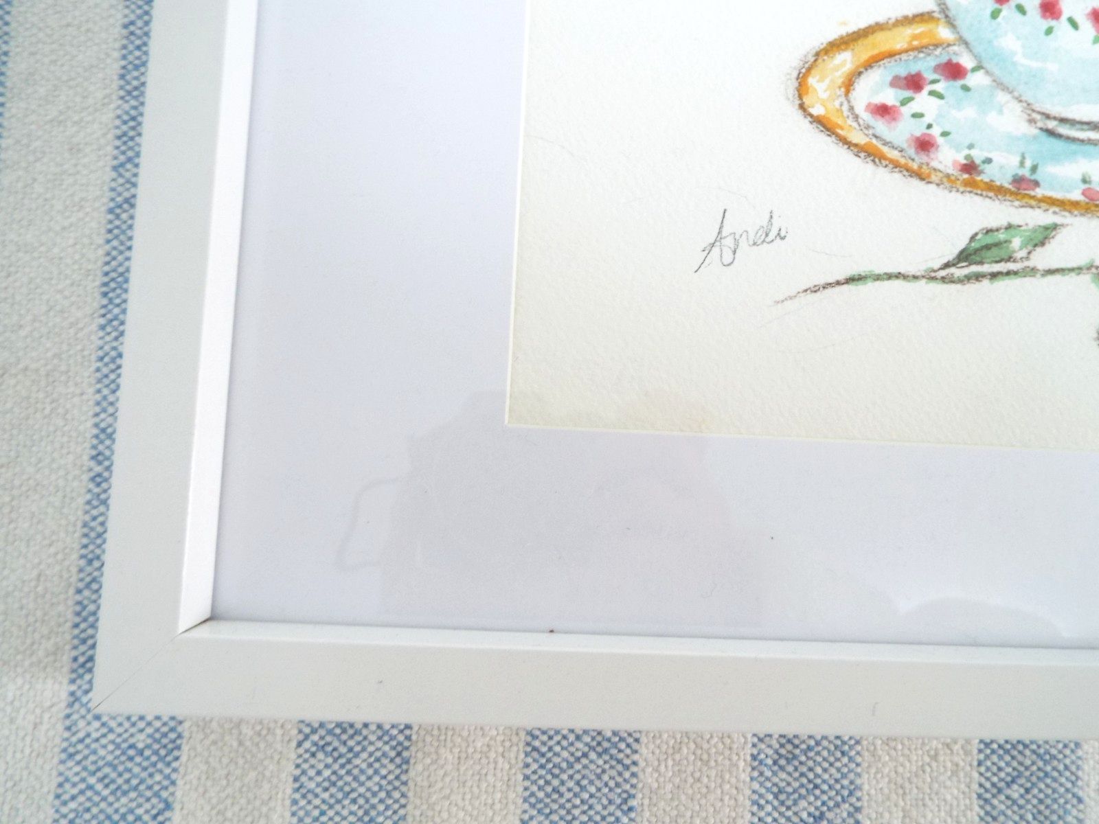 Cute  Mini Koala Llustration Original  Framed Watercolour Painting Andi Lucas photo for sale