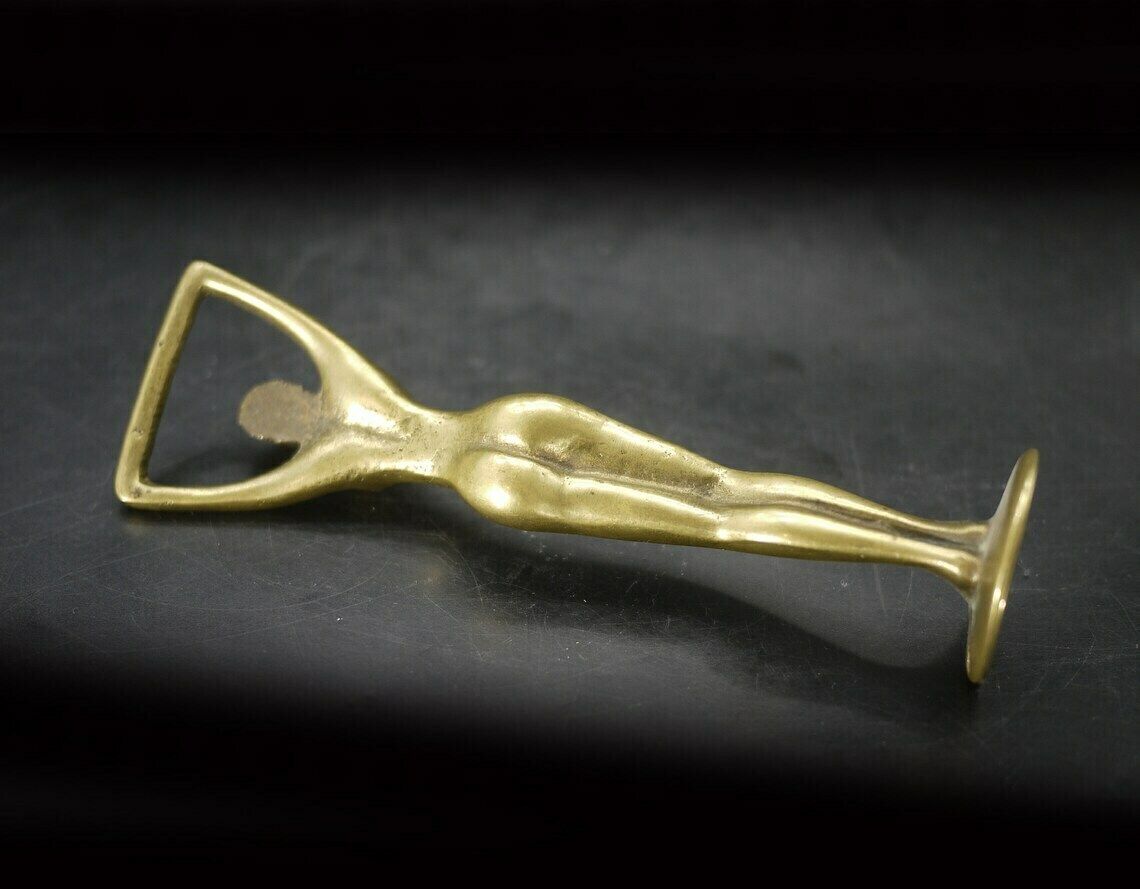 Art Deco Brass Nude Lady Bottle Opener photo buy