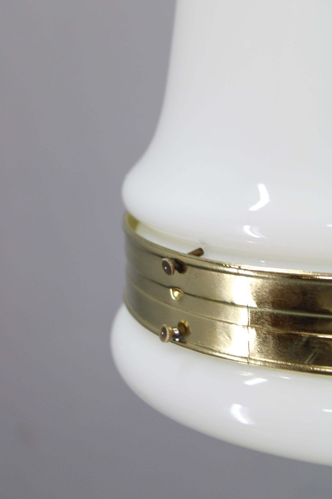Peter Behrens “Luzette” Art Deco Opaline Glass Pendant, Germany, 1930s photo vinterior