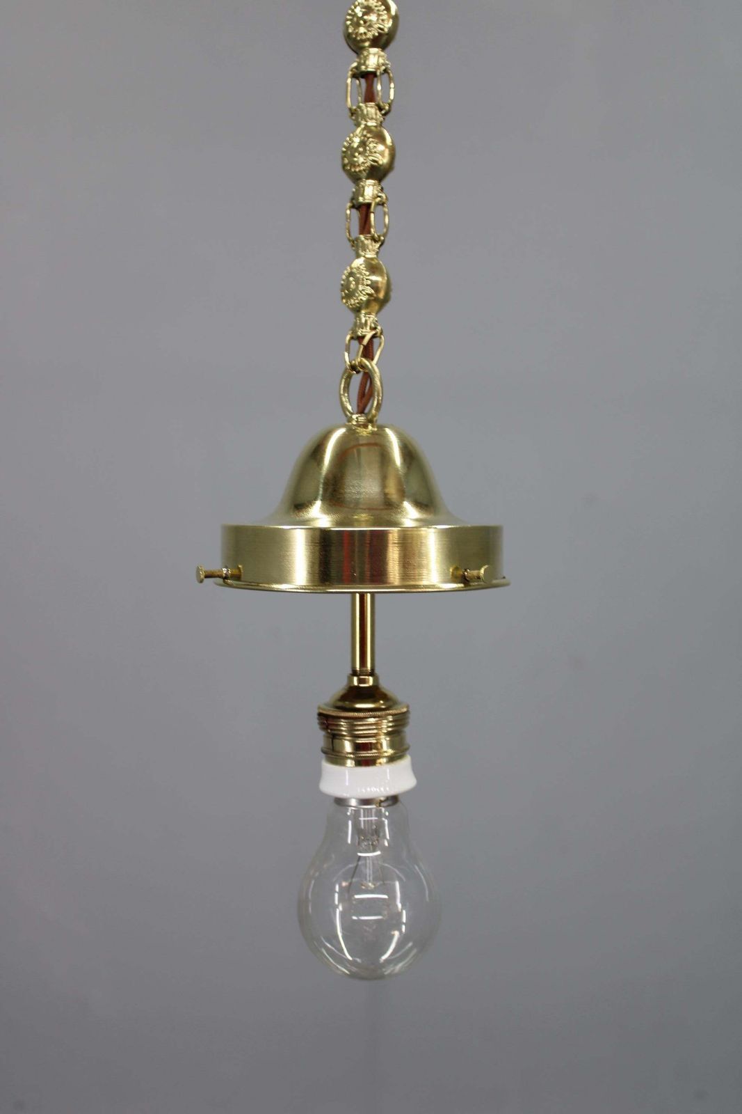 Lighting Peter Behrens “Luzette” Art Deco Opaline Glass Pendant, Germany, 1930s photo