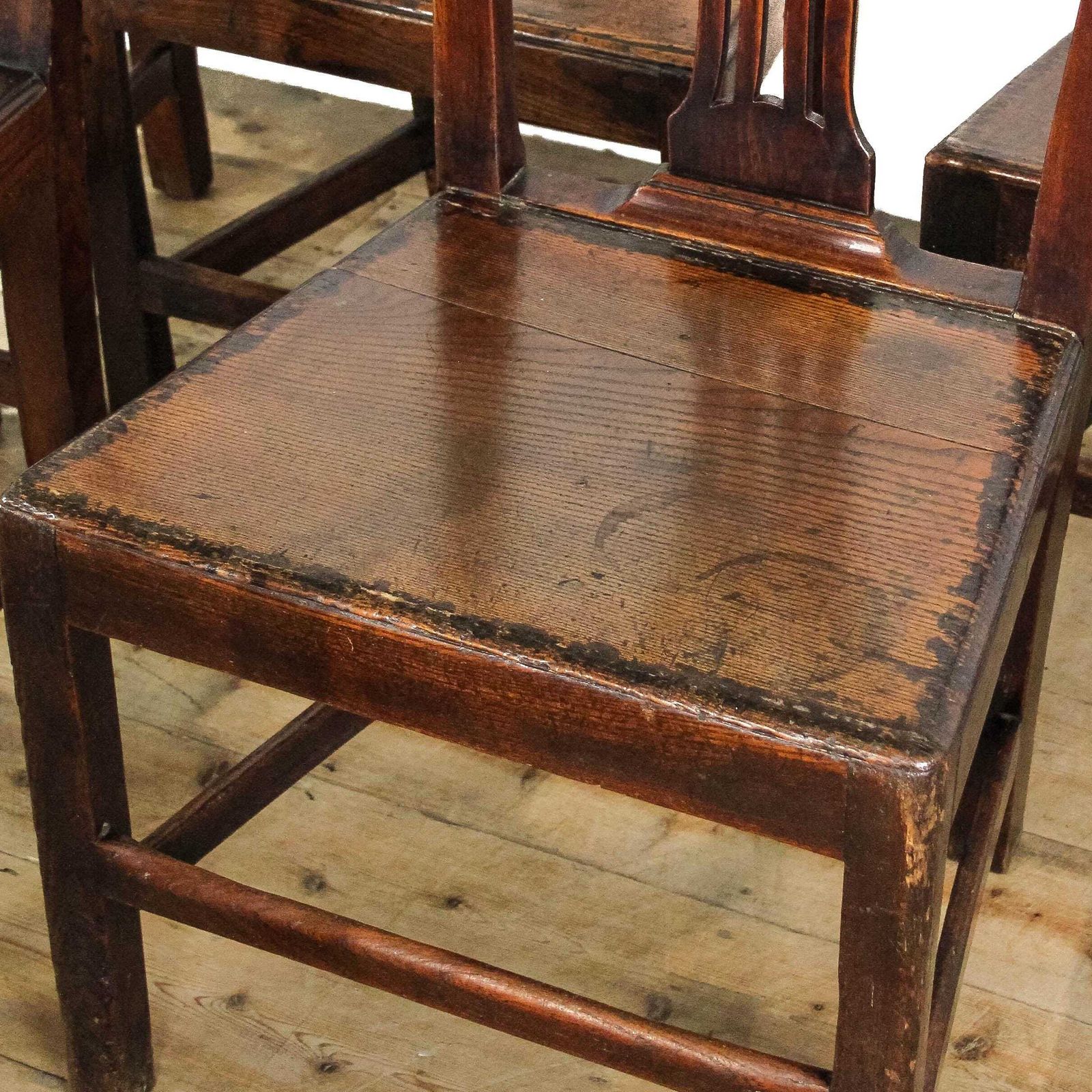 Antique Set Of Six 19th Century Oak Dining Chairs | Set Of Chairs | Antique Chairs | Dining Chairs | Kitchen Chairs (M 6403) photo Furniture
