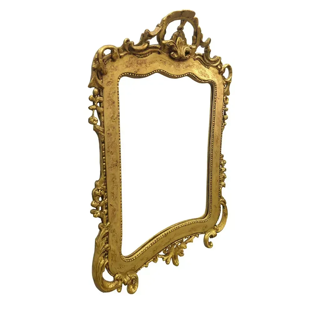 Louis XV Style Gilt Stucco Mirror With Beveled Glass, 19th Century photo furniture