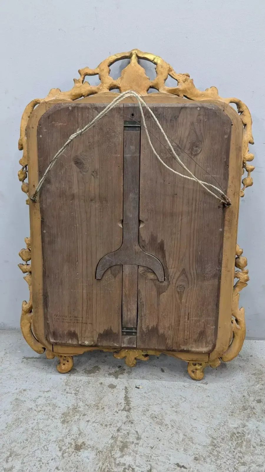 Louis XV Style Gilt Stucco Mirror With Beveled Glass, 19th Century photo for sale