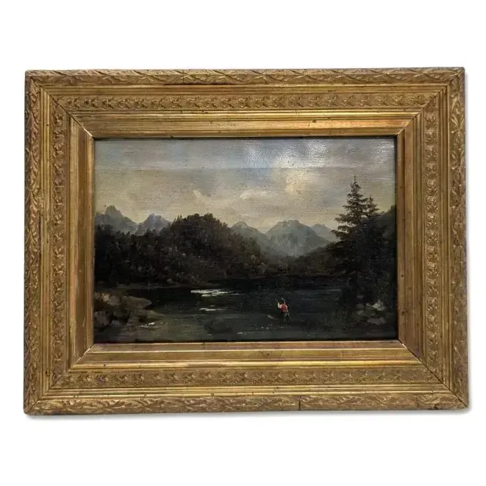 Oil On Canvas, Swiss Landscape, Early 19th Century