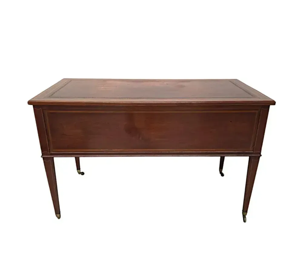 A Fabulous Edwardian Inlaid Leather Top Office Or Writing Desk By James Shoolbred Of London photo buy