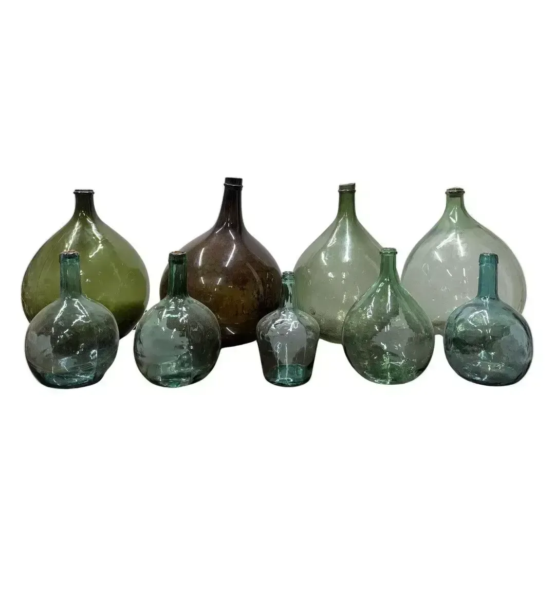 Set Of Blown Glass Demijohns – 19th / Early 20th Century