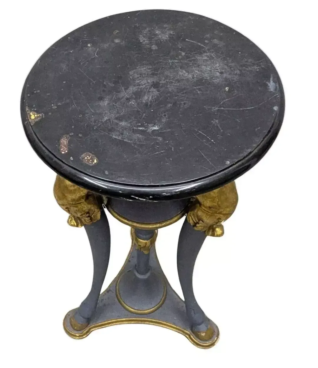 Pair Of Lacquered And Gilded Wooden Side Tables Decorated With Putti photo Furniture