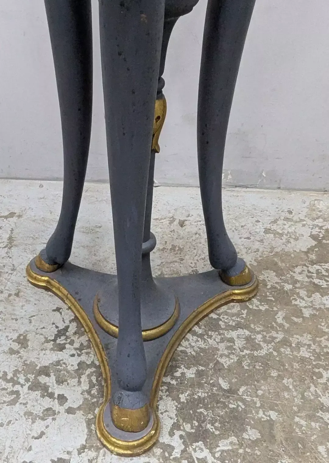 Pair Of Lacquered And Gilded Wooden Side Tables Decorated With Putti photo buy