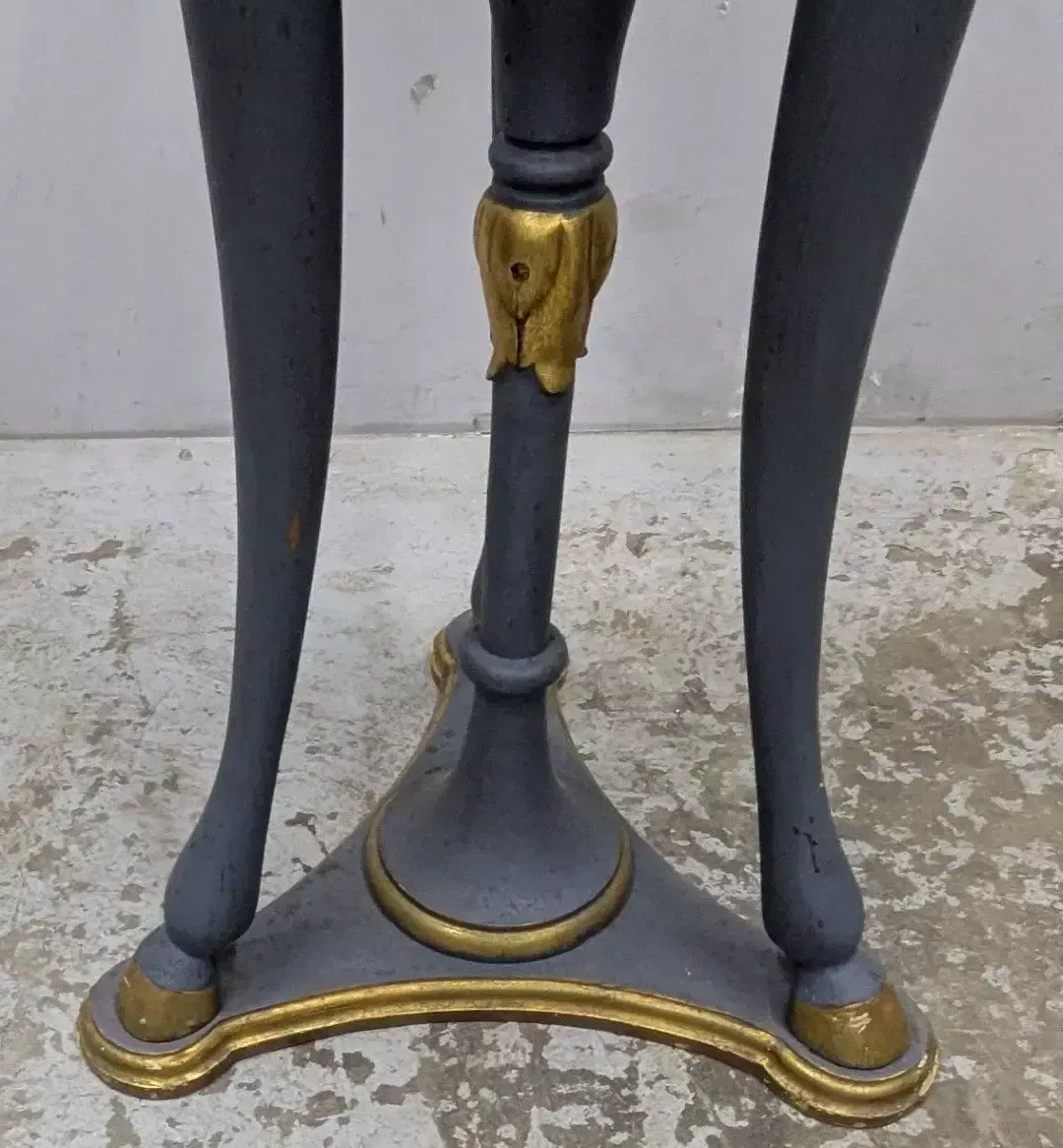 photo furniture Pair Of Lacquered And Gilded Wooden Side Tables Decorated With Putti