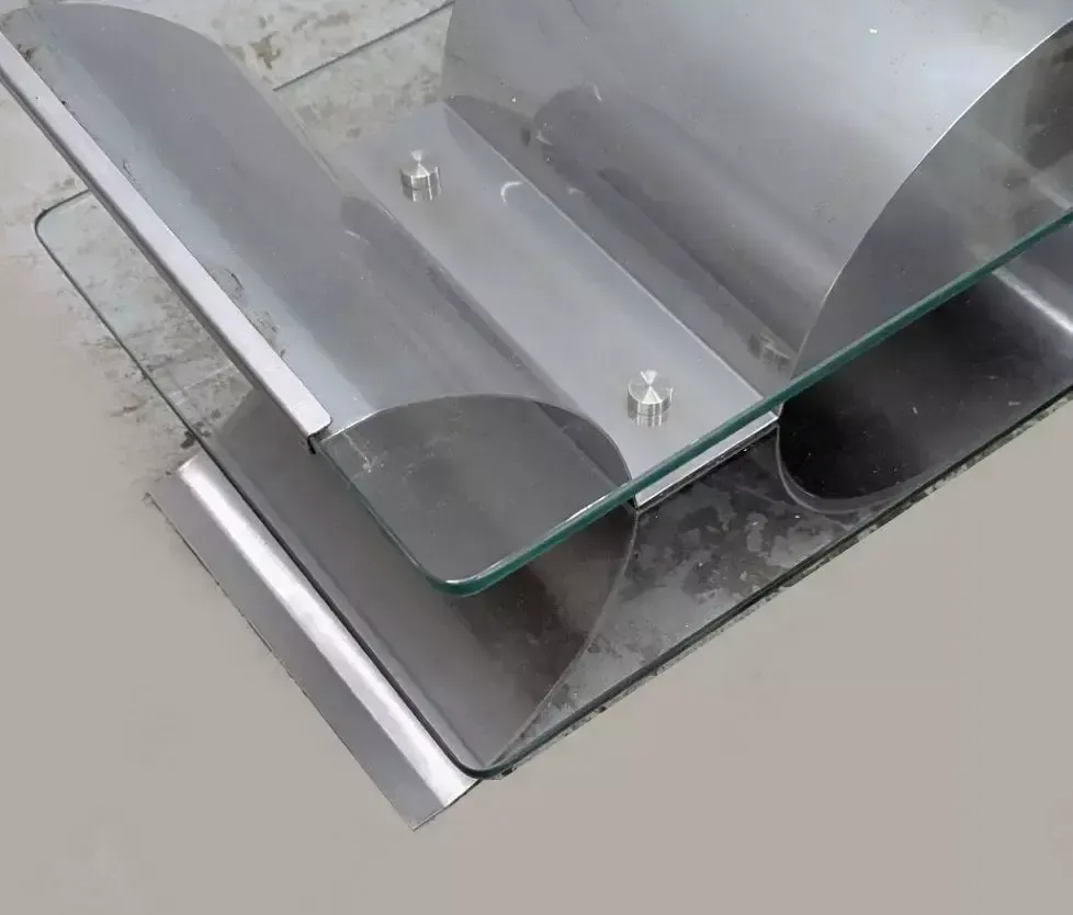 1980s Stainless Steel Folding Coffee Table With Two Tiers By François Monnet photo 2405.0