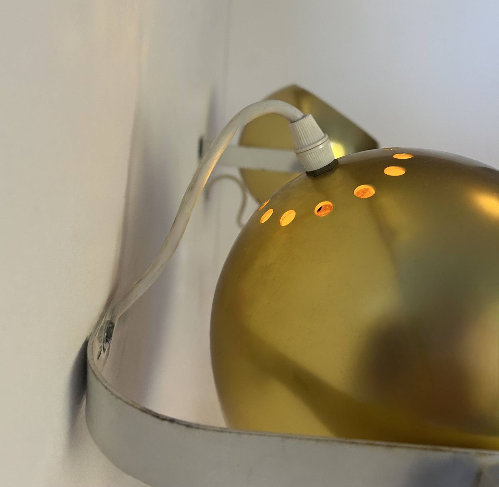 Pair Of Vintage Brass Wall Lights By Parscot, France, 1970 photo buy
