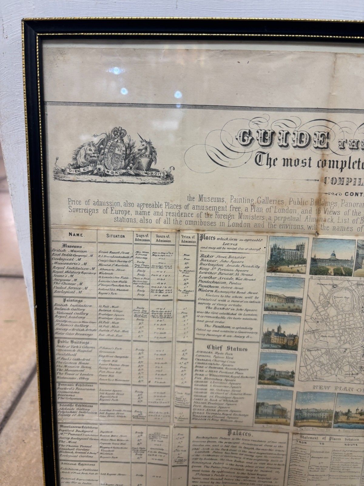 Original Victorian Guide Through London Tourist Guide By A.Rongeat Framed photo furniture