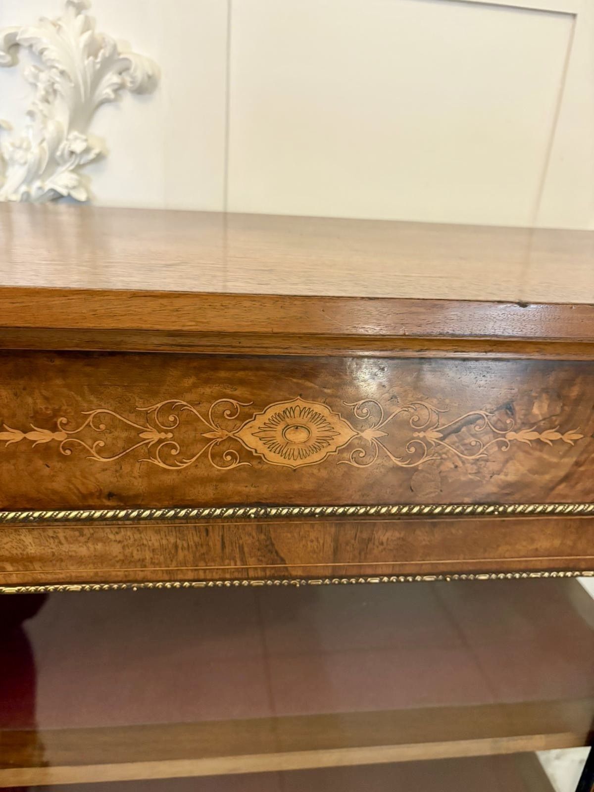 Antique 19th Century Quality Inlaid Burr Walnut Pier Cabinet photo vinterior