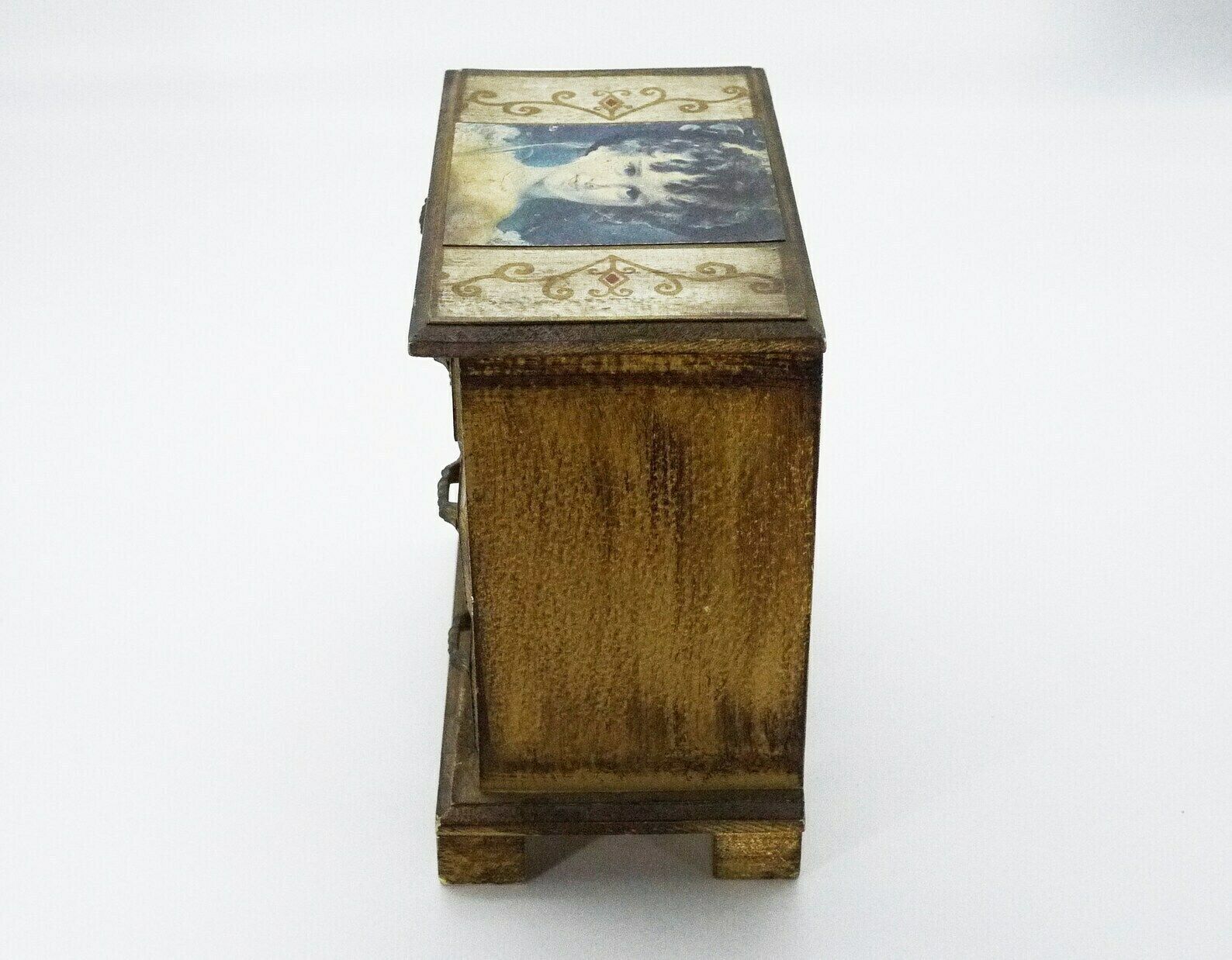 photo vinterior Italian Florentine Wood Jewelry Box With Drawers